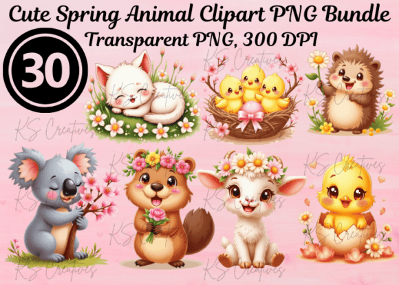 Adorable Design Assets: The Spring Animal Clipart Bundle