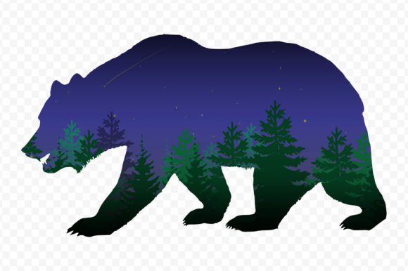 Animal Silhouette Bear Trees Nature Art: A Designer's Guide