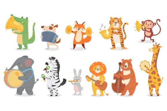 Animals Play Music: Adorable Vectors for Creative Branding