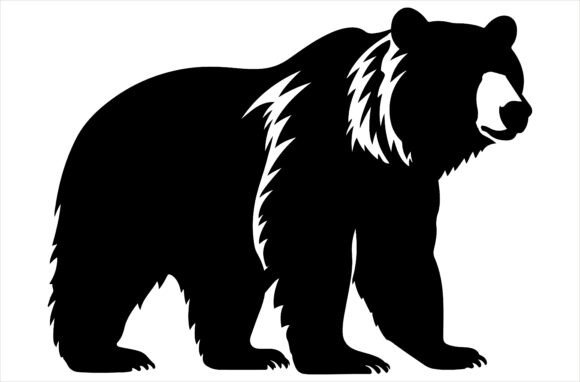 Bring the Wild to Your Design: Bear Animal Silhouette Wildlife Nature
