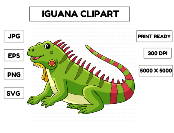 Bringing Character to Life with an Iguana Animal Colored Cartoon