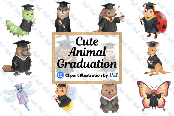 Celebrate Milestones with the Cartoon Cute Animal Graduate Collection