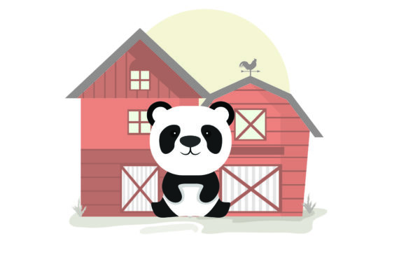 Charm Your Audience: The Cute Animal Head Panda Design Asset