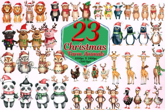 Charming Farm Christmas Sublimation Graphics