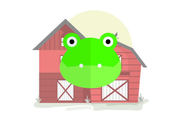 Cute Animal Head Frog: A Playful Asset for Creative Designers