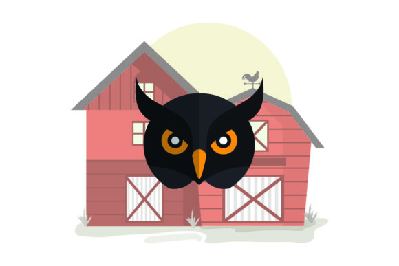 Cute Animal Head Owl Face: A Charming Design Asset