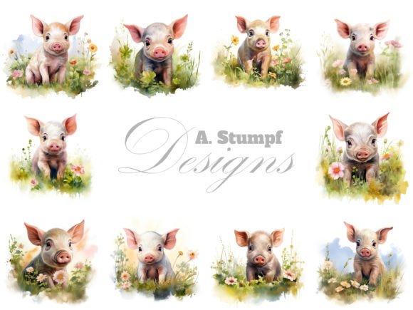 Piglet Clipart Watercolor Farm Animal: Creative Uses