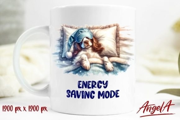 Sleeping Dog Mug Design: The Ultimate 'Energy Saving Mode' Art