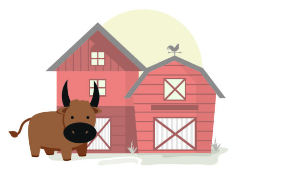 Unleashing Charm: The Cute Animal Bull Head Asset for Modern Design
